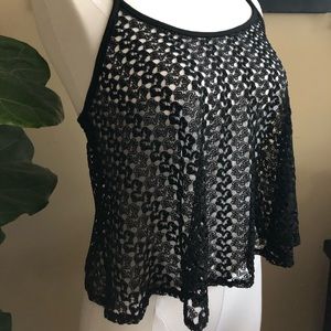 Black crop top S